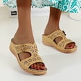 thumbnail image 1 of BONIXOOM Sandals Women Comfortable Clearance Slip-On None V-Day Casual Summer Shoes For Women Yellow Size 8.5, 1 of 4