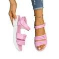 thumbnail image 1 of BONIXOOM Sandals for Women 2024 Clearance Fall Velcro None Casual Fashion Womens Shoes Pink Size 7.5, 1 of 8