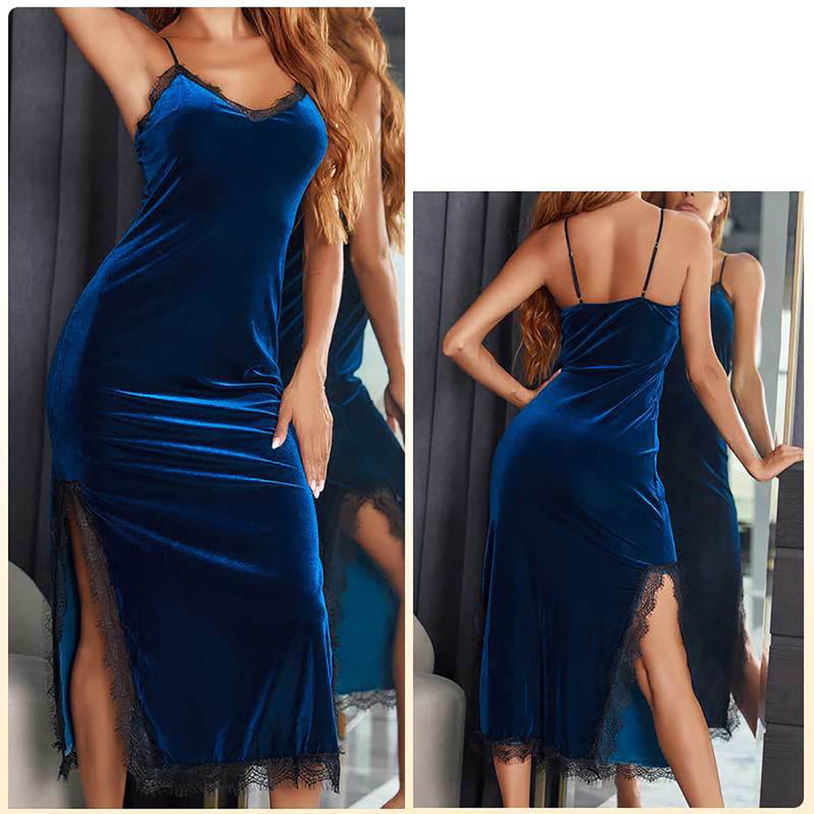 BONIXOOM Sexy Dresses for Women Date Night Love Work Crew Neck Raglan  Sleeveless Lace Gown Geometric Dark Blue Dresses - Walmart.com