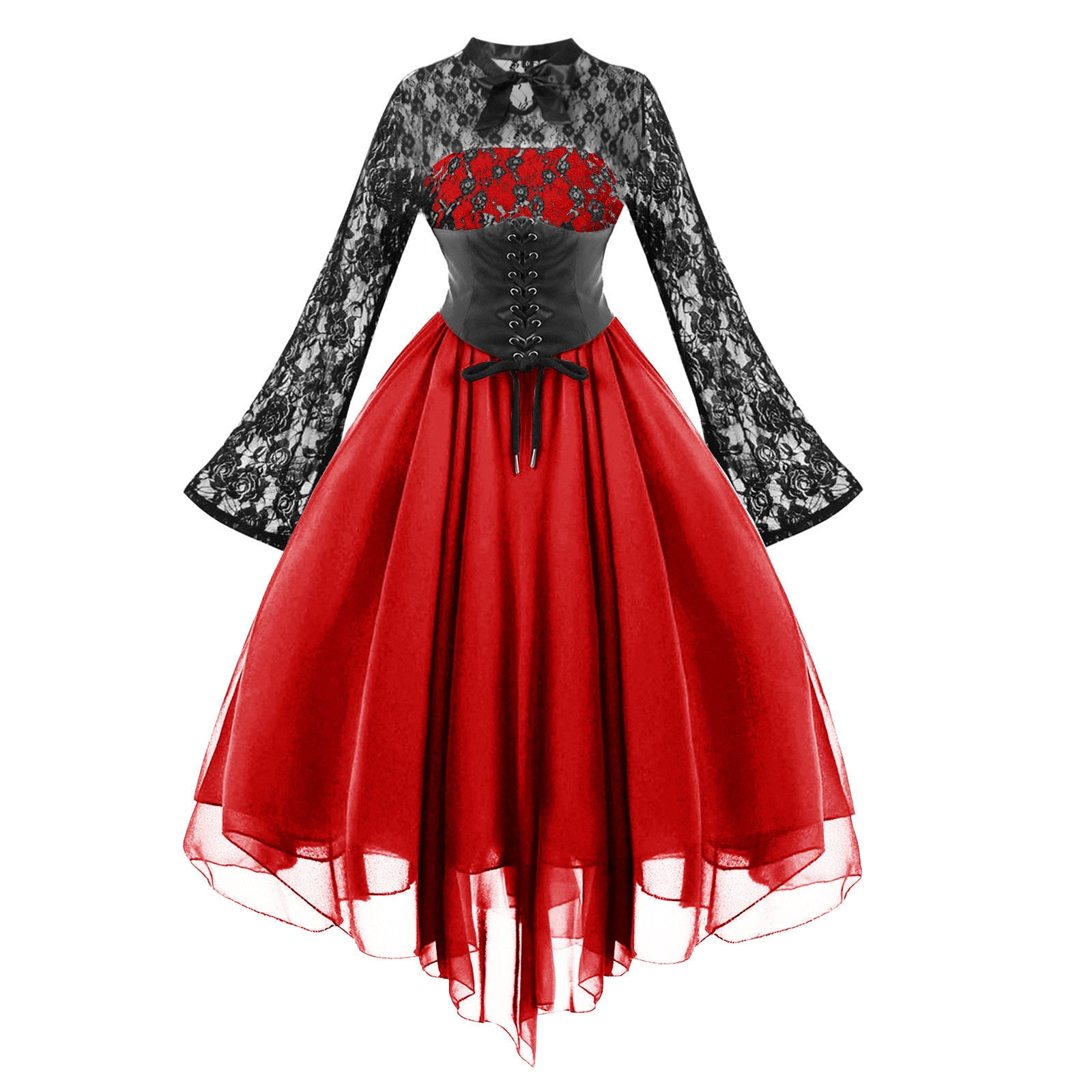 strapless open back dress Gorgeous Black and Red Embroidery Quinceanera Dresses, Lace Applique T   Cutedressy