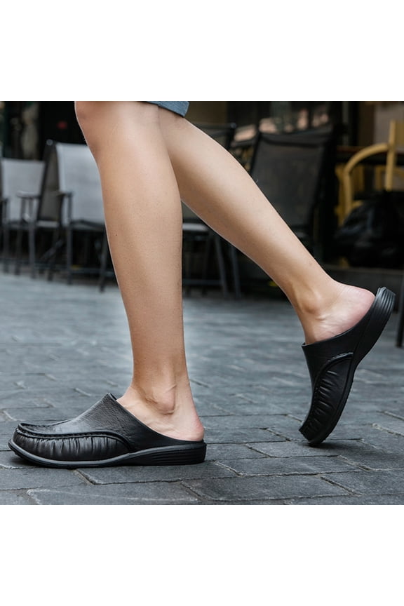 Slippers For Man Clearance None None V-Day Casual Summer Mens Dress Shoes Black Size 9