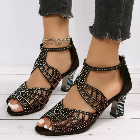 BONIXOOM Slippers For Women Indoor Clearance Slip-On None V-Day Casual Summer Walking Shoes Women Black Size 7