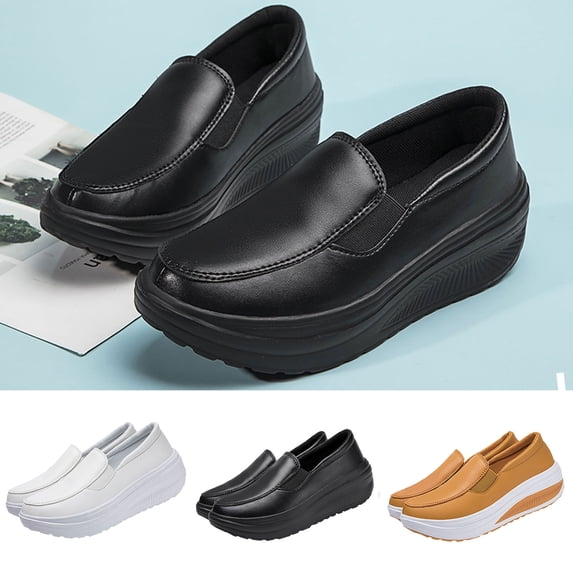 BONIXOOM Sneakers for Women Womens Shoes Running Slip-On Sneakers Black Size 6