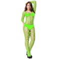 thumbnail image 1 of BONIXOOM Socks For Women Semi-Opaque Thigh-High Nylon,SpandexTrouser Work Socks Green One Size, 1 of 9