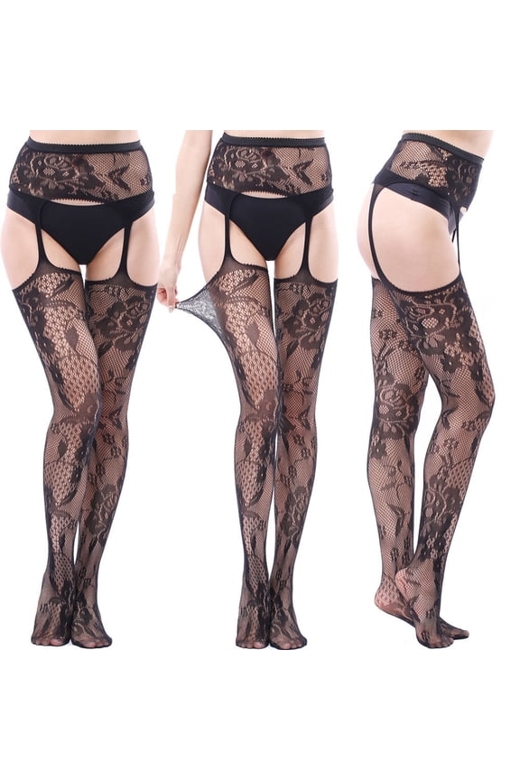 Socks For Women Semi-Opaque Thigh-High SpandexTrouser Work Socks Beige One Size