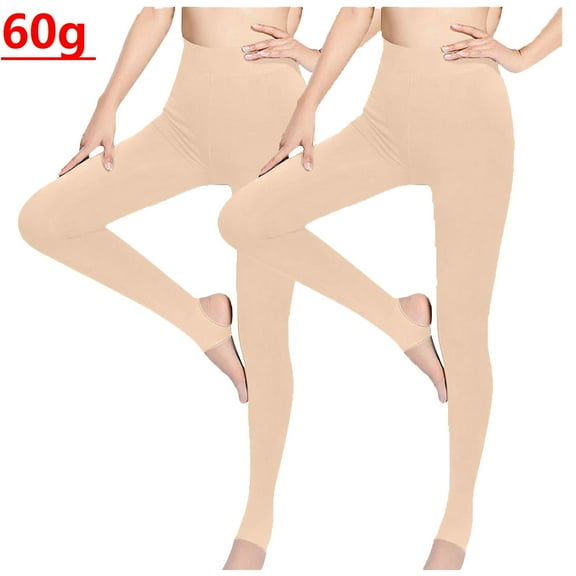 BONIXOOM Socks Women Opaque Thigh-High Nylon,SpandexTrouser Cozy Socks Beige One Size