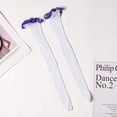 thumbnail image 1 of BONIXOOM Socks Women Semi-Opaque Mid-Calf AcrylicTube Cozy Socks Purple One Size, 1 of 3