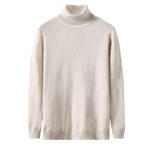 BONIXOOM Sweaters For Men Modern Fit Sweater Cardigan Casual Crew Neck Cute Sweaters Beige 3XL(US:14)