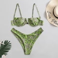 thumbnail image 1 of BONIXOOM Tankini Swimsuits For Women Wire-Free No Closure Printed Bikinis Bikini Summer Swimwears on Clearance Green Size 6, 1 of 9