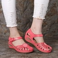 thumbnail image 1 of BONIXOOM Wedge Sandals for Women Clearance Fall Buckle Wedge Casual Fashion Shoes for Women Red Size 8.5, 1 of 7