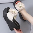thumbnail image 1 of BONIXOOM Wedge Sandals for Women Fall Slip-On Chunky Casual Fashion Womens Shoes White Size 7, 1 of 1