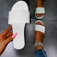 thumbnail image 1 of BONIXOOM White Sandals Woman Clearance Fall Slip-On Platform Casual Fashion Womens Shoes White Size 9.5-10, 1 of 7