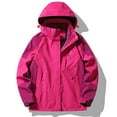 thumbnail image 1 of BONIXOOM Winter Jackets For Women Rain Jacket Women Hooded Lightweight Winter Christmas Puffer Jacket Hot Pink 3XL, 1 of 3