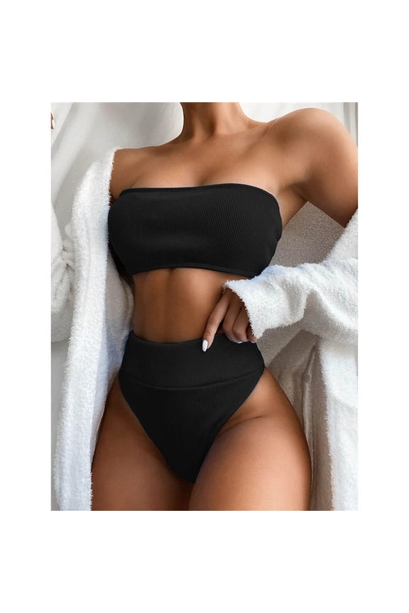 Women Bandeau Bandage Bikini Set Push-Up Brazilian Swimwear Beachwear Swimsuit