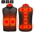 thumbnail image 1 of BONIXOOM Women Heated Vest Sleeveless Full Zip Heated Vest Love 9pcs Heating Pads Lightweight Heating Jacket Coat Vests Black M (US:6), 1 of 9