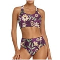 thumbnail image 1 of BONIXOOM Women's Fashion Printed Swimsuit Split Women's Tank Top Shorts Swimsuit Two Piece Bikini Tank Top Swimsuit, 1 of 2