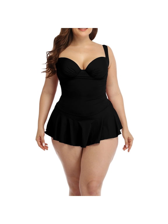 Women's Printed Oversized O Ne Piece Swimsuit With Exposed Navel0 Oversized Swimsuit