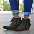 thumbnail image 1 of BONIXOOM Womens Boots Low Heel Rubber Slip-On Ankle Winter Black, 1 of 5