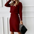 thumbnail image 1 of BONIXOOM Womens Cardigan Sweaters Modern Fit Sweater Pullover Casual Turtleneck Cute Sweaters For Women Red 3XL(US:14), 1 of 6