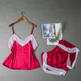 thumbnail image 1 of BONIXOOM Womens Christmas Pajamas Family Christmas Pajamas Matching Sets Sleepwear Drawstring Sleeveless Sleep Shorts Solid Wine XXL, 1 of 4