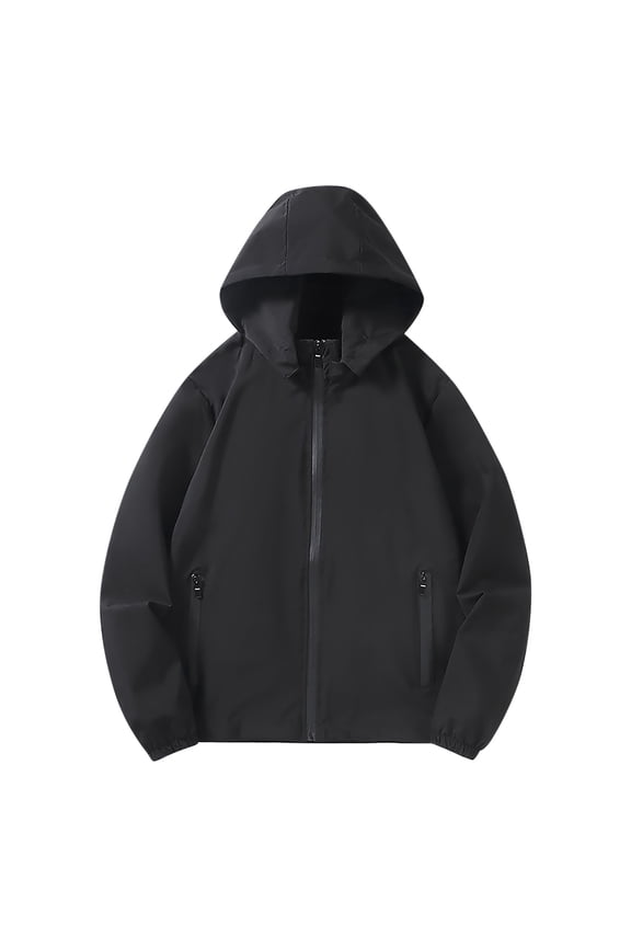 Womens Jacket Womens Puffer Jacket Drawstring Full Zip Winter Christmas Puffer Jacket Black XL