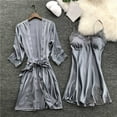 thumbnail image 1 of BONIXOOM Womens Pajamas Christmas Pajamas Sleepwear None Long Sleeve Sleepwear Sets Solid Gray L, 1 of 5
