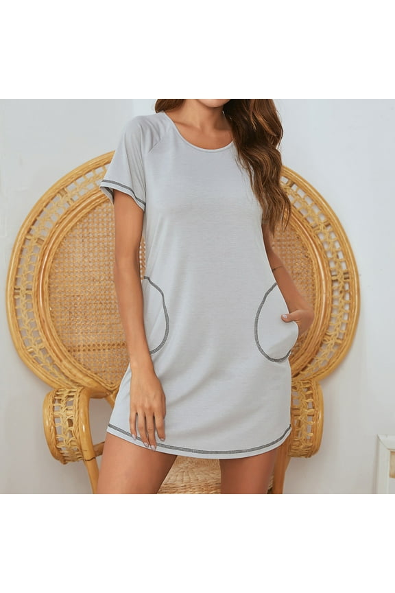 Womens Pajamas Couples Christmas Pajamas Sleepwear None Short Sleeve Sleep Pants Solid Gray L