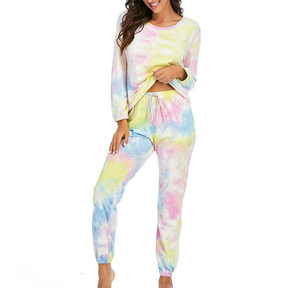 BONIXOOM Womens Pajamas Thanksgiving Pajamas Sleepwear None Long Sleeve Sleepwear Sets Solid Pink L