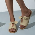 thumbnail image 1 of BONIXOOM Womens Sandals Clearance Fall Slip-On None Casual Fashion Shoes for Women Beige Size 8.5, 1 of 6