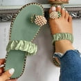 thumbnail image 1 of BONIXOOM Womens Sandals Clearance Fall Slip-On None Casual Fashion Shoes for Women Green Size 6.5, 1 of 9
