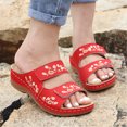 thumbnail image 1 of BONIXOOM Womens Sandals Clearance Fall Slip-On Wedge Casual Fashion Shoes for Women Red Size 8.5, 1 of 2