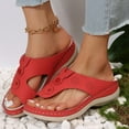 thumbnail image 1 of BONIXOOM Womens Slippers Clearance Slip-On None V-Day Casual Summer Walking Shoes Women Red Size 8.5, 1 of 9