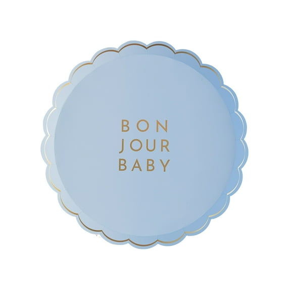 Bonjour Baby Sky Blue Small Plates - 8ct