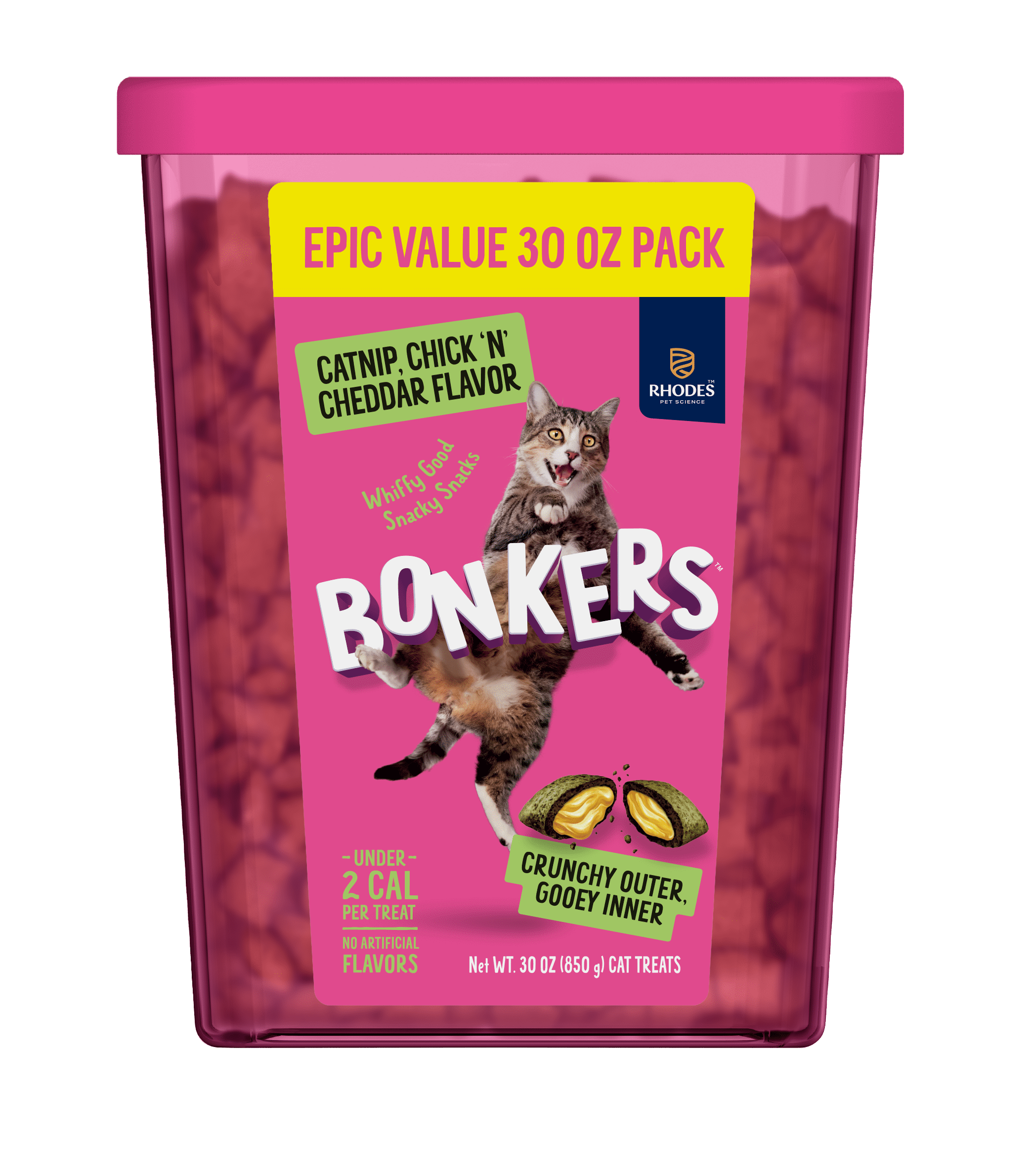 Bonkers Bites Cat Treats Catnip, Chick’n & Cheddar 30 oz