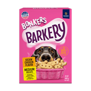 BONKERS Barkery Dog Treats, Kickin' Chicken Flavor Dry Dog Biscuits for Medium Dog Breeds, 24 oz Box