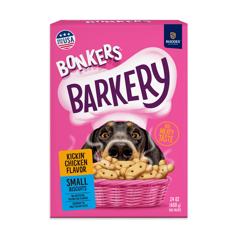 BONKERS Barkery Dog Treats, Kickin' Chicken Flavor Dry Dog