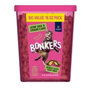 BONKERS Cat Bites, Catnip & Chick 'N' Cheddar Flavor, Crunchy & Soft Cat Snacks, Treats for Cats, 16 oz Tub