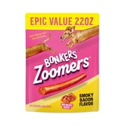 BONKERS Zoomers Dog Treats, Smoky Bacon Flavor, Soft & Chewy Dog Snacks, Treats for Dogs, 22 oz Bag