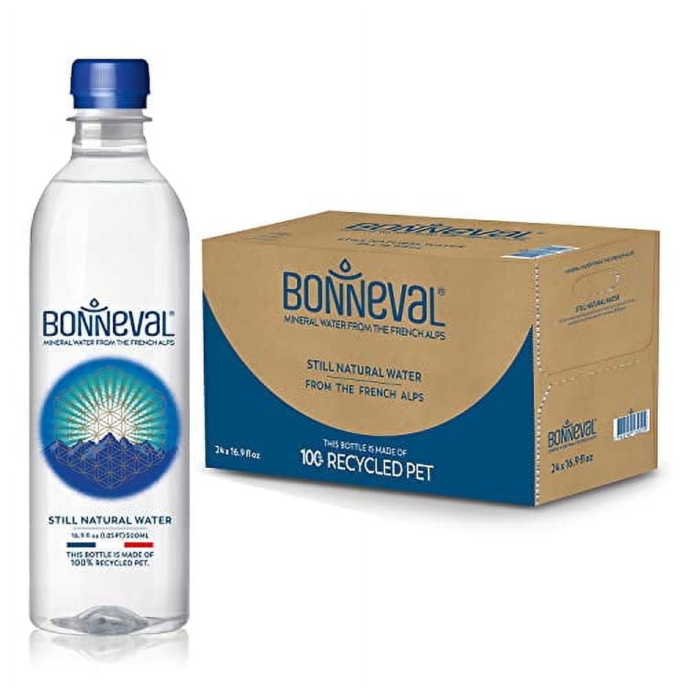BONNEVAL Mineral Water - French Alps, 24 Pack x 16.9FL OZ, 100