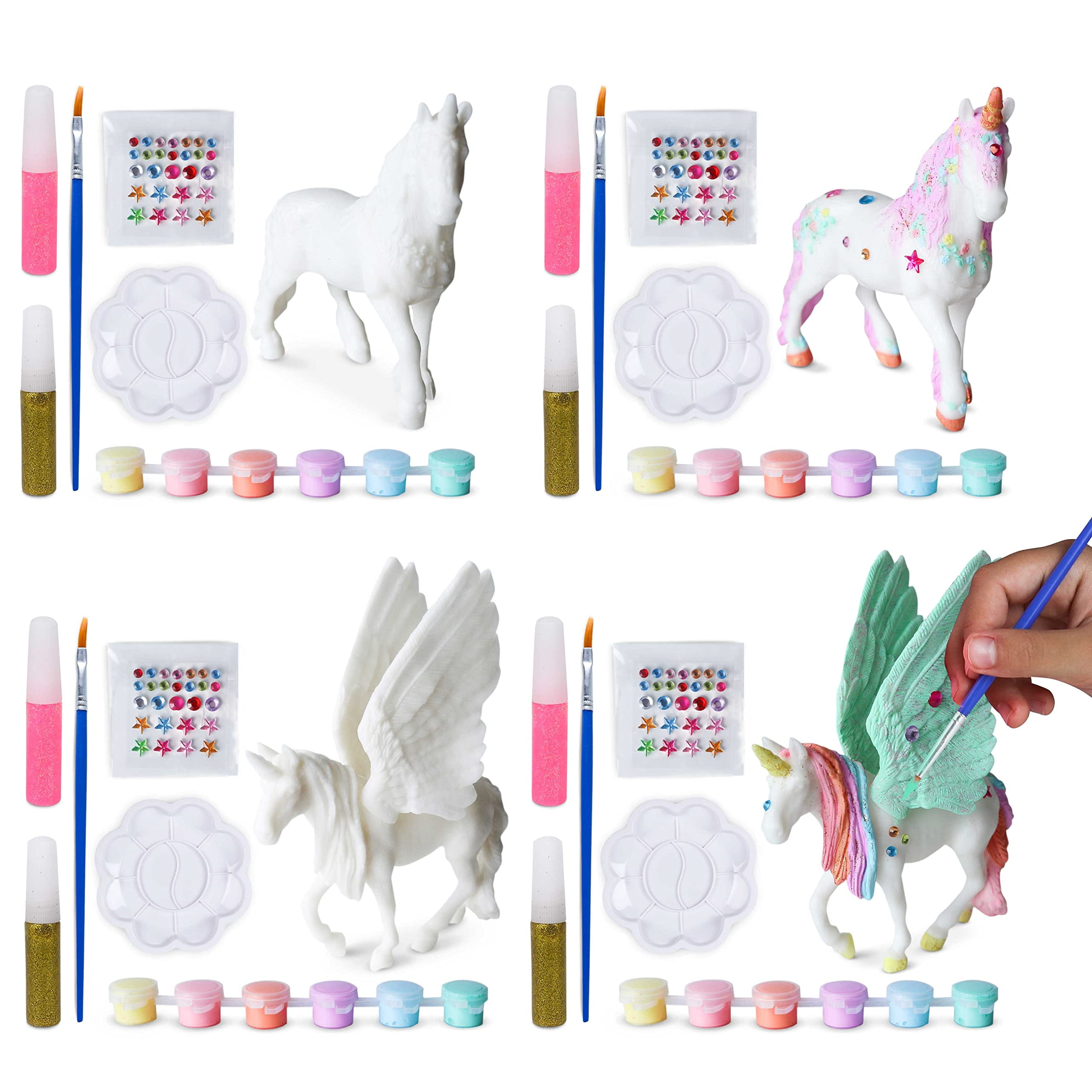 BONNYCO Unicorns Gifts for Girls, Unicorn Party Favors, Painting for Kids  Pack 4 Birthday Party Favors for Kids, Unicorn Pinata Stuffers