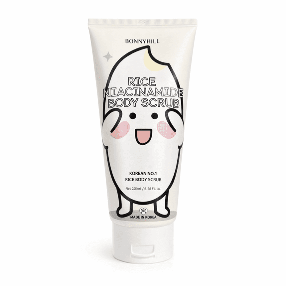 BONNYHILL Rice Niacinamide Body Scrub, 11.15 fl oz / 330 ml, Exfoliating Korean Body Scrub