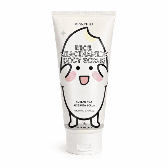 BONNYHILL Rice Niacinamide Body Scrub, 11.15 fl oz / 330 ml, Exfoliating Korean Body Scrub