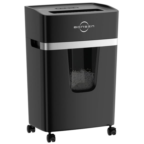 BONSEN S3116 Paper Shredder 16-Sheet Cross Cut Paper Shredder Heavy Duty Shredders with 5.2 Gal Pullout Bin for Home Office Use, Black