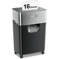 thumbnail image 1 of BONSEN 16-Sheet Cross-Cut Paper Shredder with Pull-Out Bin, Black, 1 of 7
