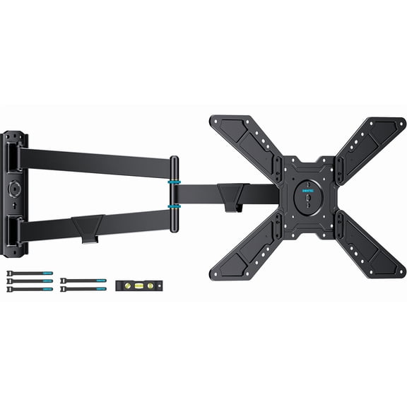 BONTEC Full Motion Corner TV Wall Mount for 31-75 Inch TVs, 33 in Long Arm Wall Mount Bracket, Swivel and Tilt with Landscape to Portrait Rotation, Holds 110 lbs, Heavy Duty Steel