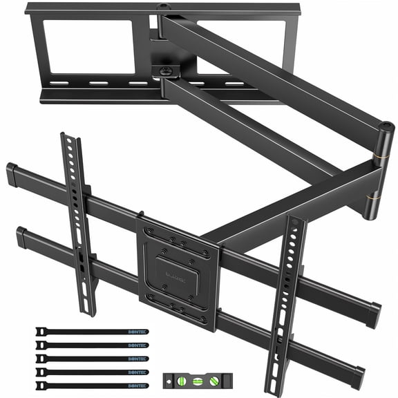 BONTEC Long Arm TV Wall Mount, Corner Full Motion TV Bracket for 32-75 Inch Flat Curved TVs, 40.9 Inch Extension, Holds 132 lbs, Max VESA 600x400mm