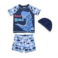 thumbnail image 1 of BONVERANO Baby Boys Two-Pieces Swimsuit, Rashguard Set with UPF 50+ Sun Protection（Super Dino 18-24months）, 1 of 8