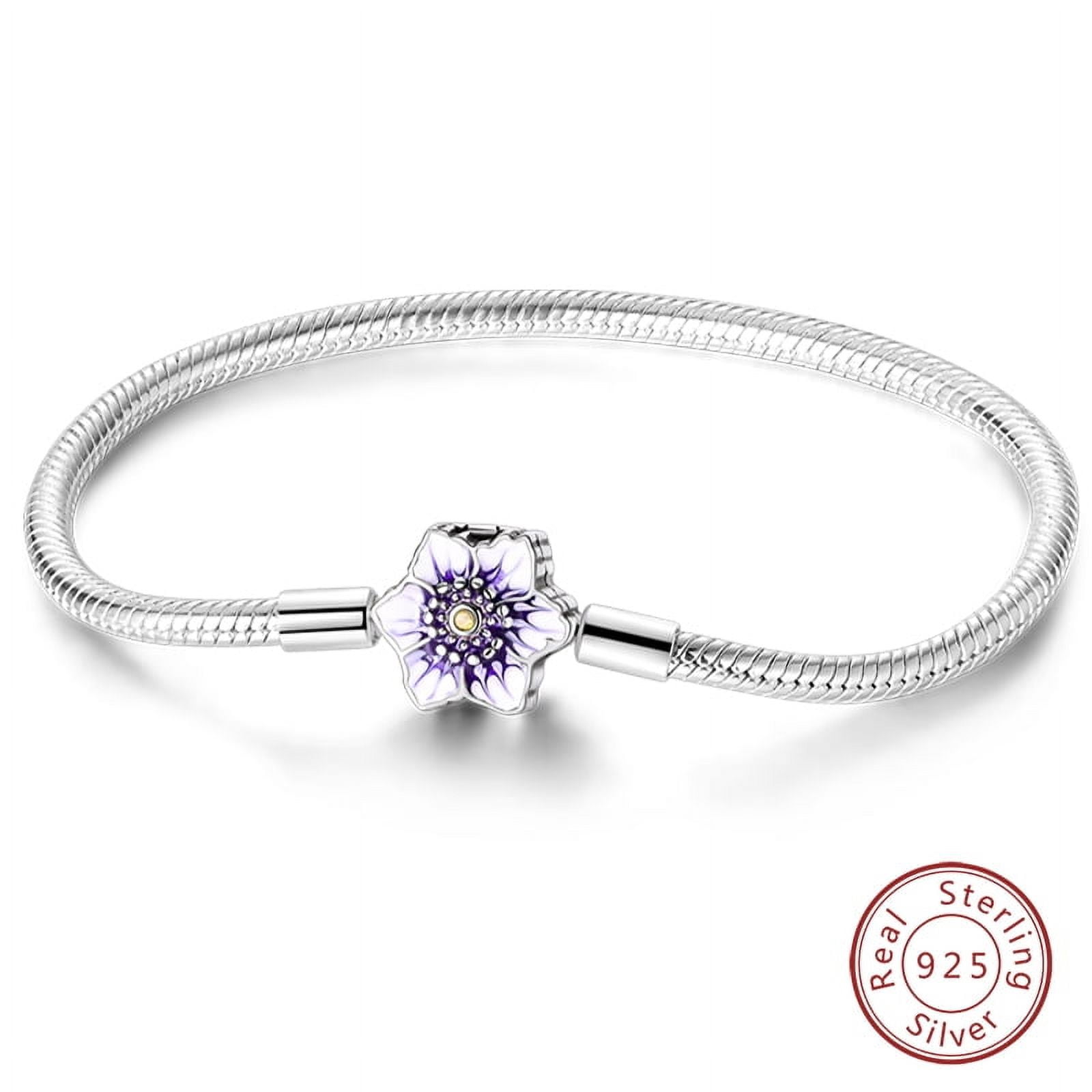 BONZEUS 925 Sterling Silver Charm Bracelet - Ready for Your Favorite DIY Charms