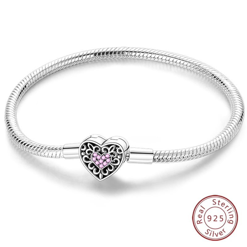 BONZEUS 925 Sterling Silver Charm Bracelet - Ready for Your Favorite DIY Charms