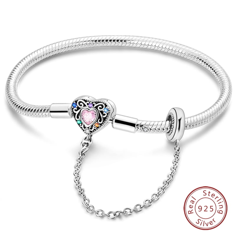 BONZEUS 925 Sterling Silver Charm Bracelet - Ready for Your Favorite DIY Charms